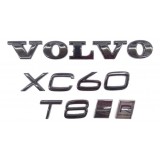 Emblemas Tampa Traseira Volvo Xc60 T8 Híbrido